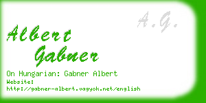 albert gabner business card